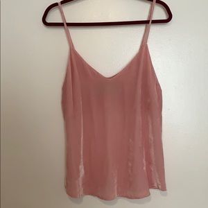 Reformation Pink Velvet Tank - M
